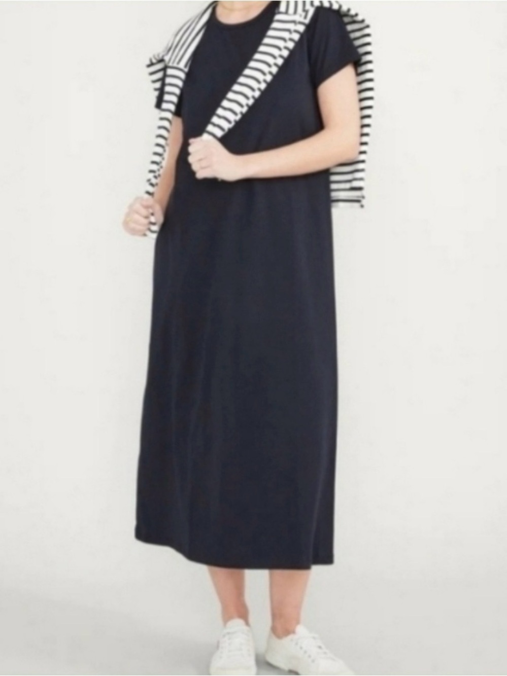 Hatch Black Easy-Going Midi T-Shirt Maternity/Nursing Dress Size 1 (4-6, Sm)